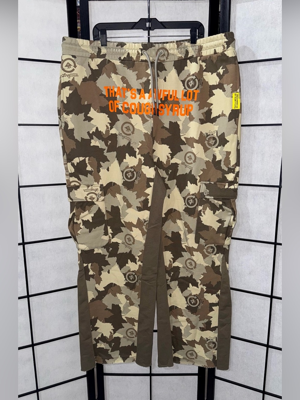 LRG x That’s A Awful Lot of Cough Syrup Oversized Leaf Camo Cargo Pants XXL